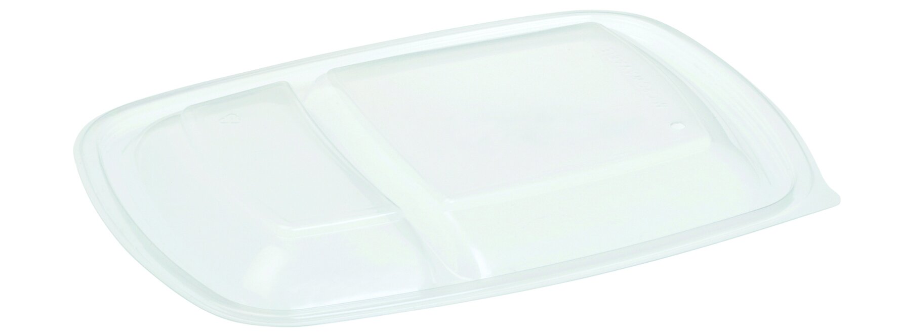 Domdeckel PP, transparent, rechteckig, 2-geteilt, 23 x 16.5 cm