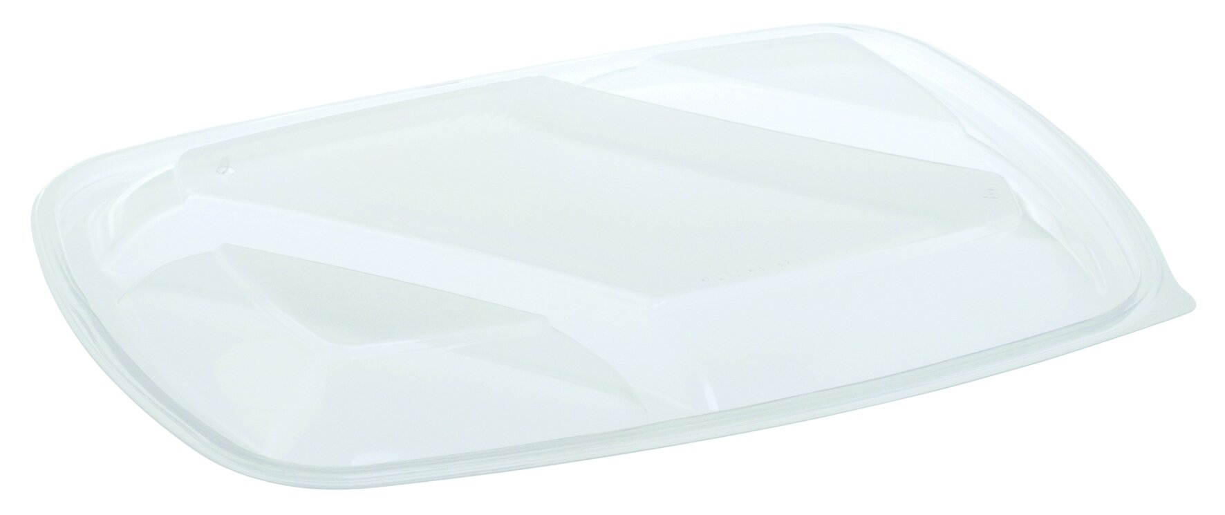 Domdeckel PP, transparent, rechteckig, 3-geteilt, 28 x 20 cm