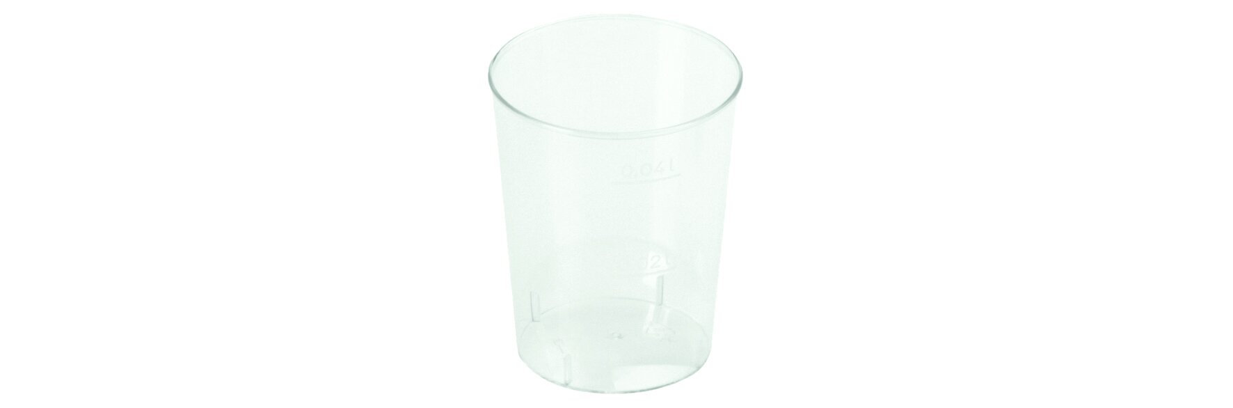 Shotbecher PP 4cl Ø42x52mm, geeicht 2/4cl