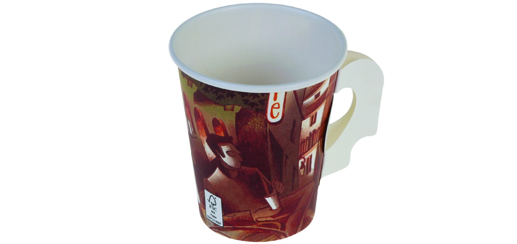 Becher mit Henkel suplesse Boulevard Karton/PE, 1.8 dl