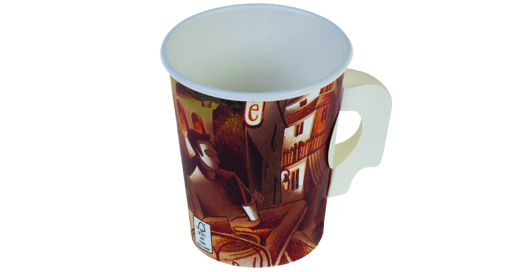 Becher mit Henkel suplesse Boulevard Karton/PE, 2 dl