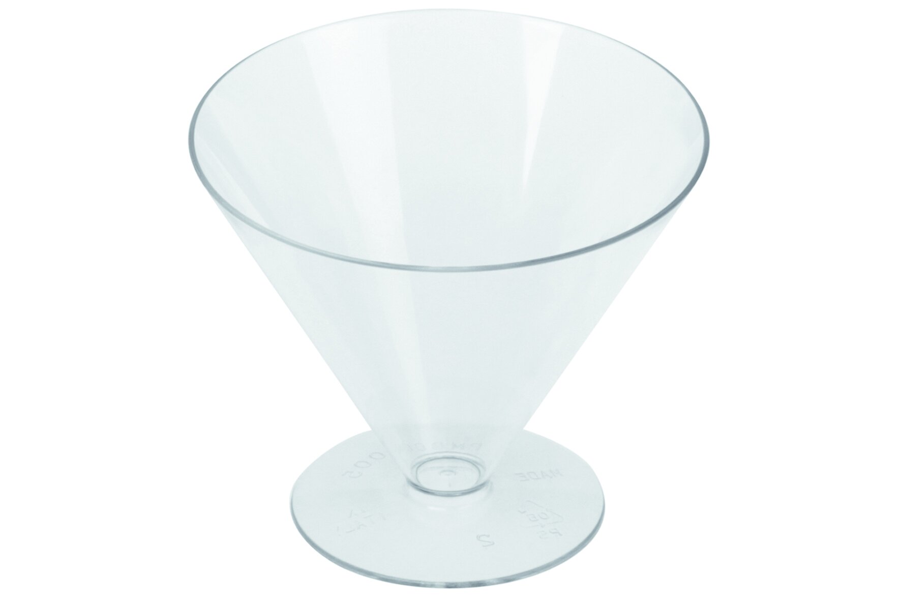 Becher designline Adriano PS, transparent, 125 ml