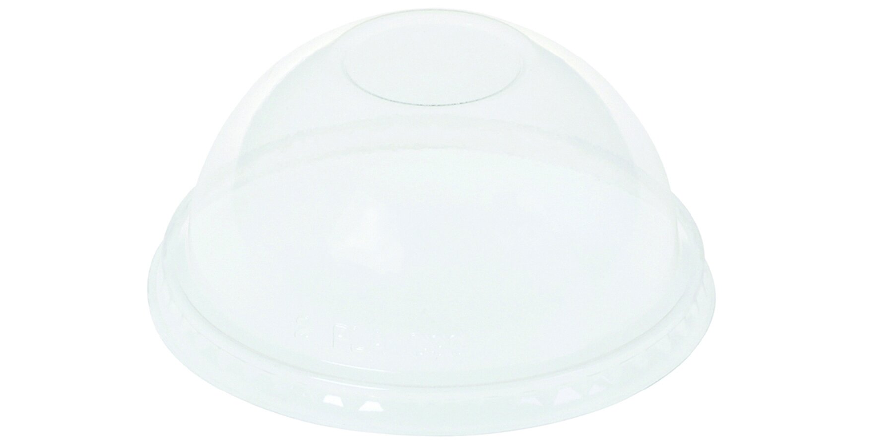 Domdeckel naturesse PLA, transparent, rund, Ø 9,6 cm