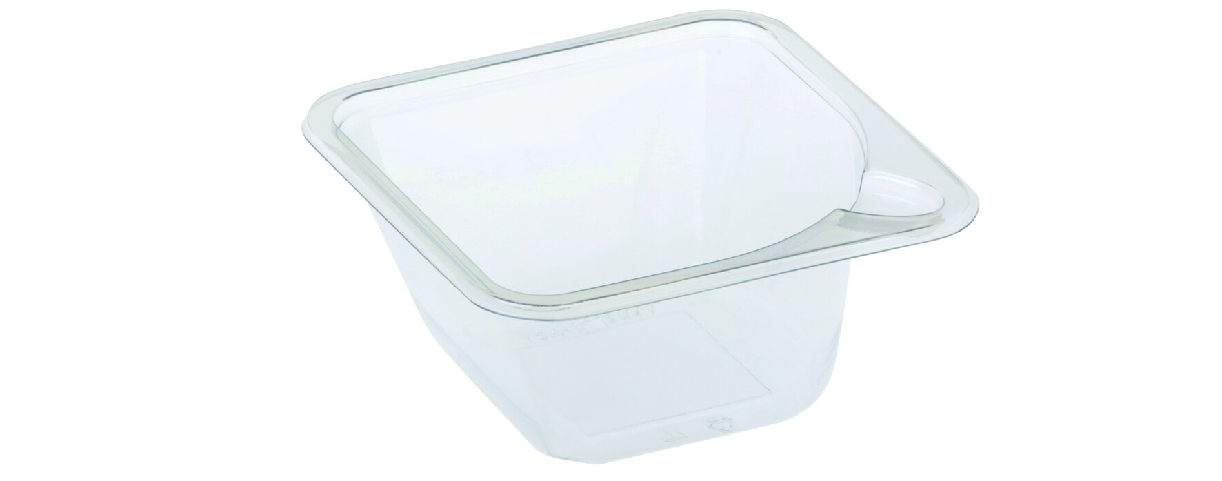 Schale suplesse rPET, transparent, quadratisch, 12 x 12 cm