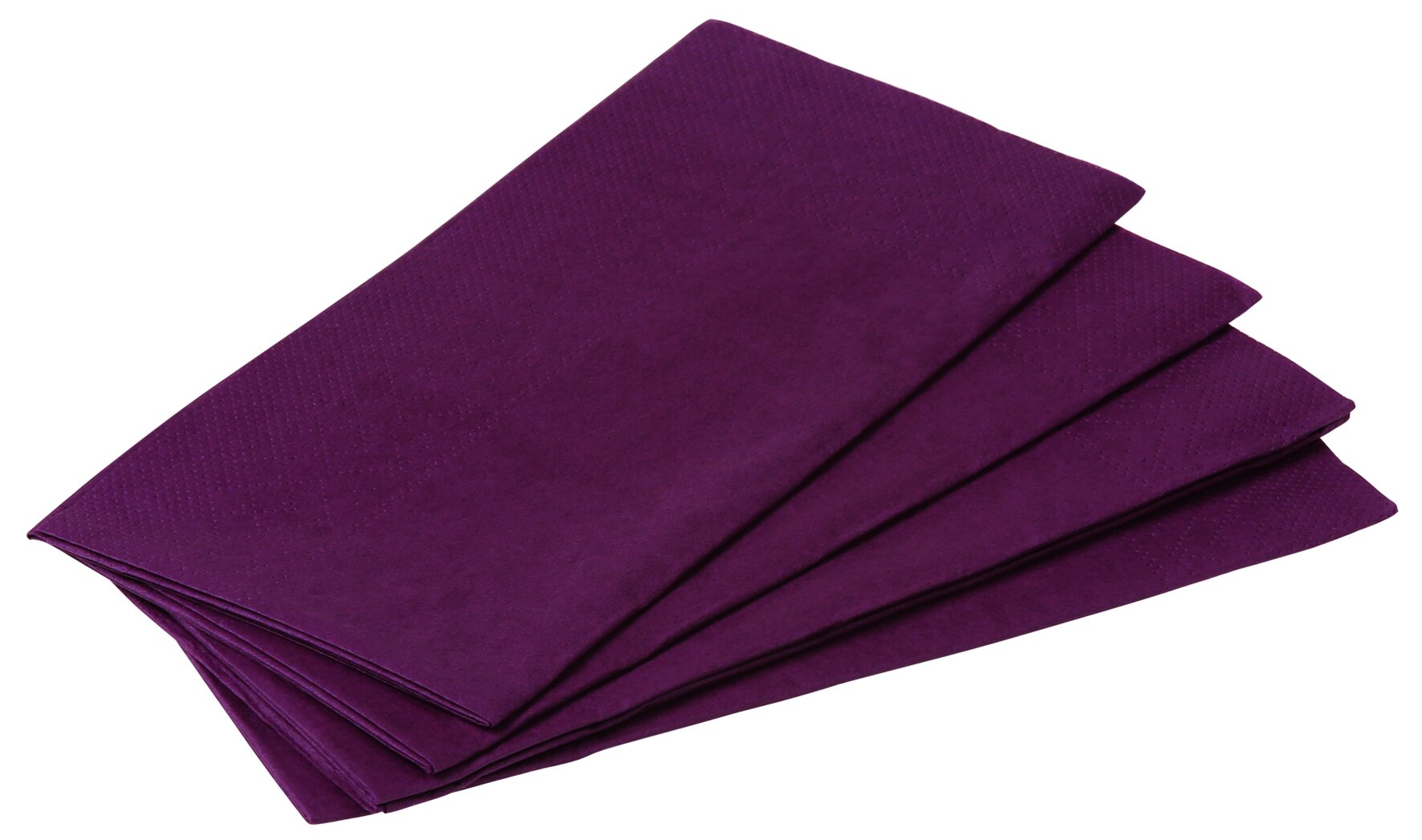 Serviettes aubergine 40x40cm, 1/8 pli, 3 couches