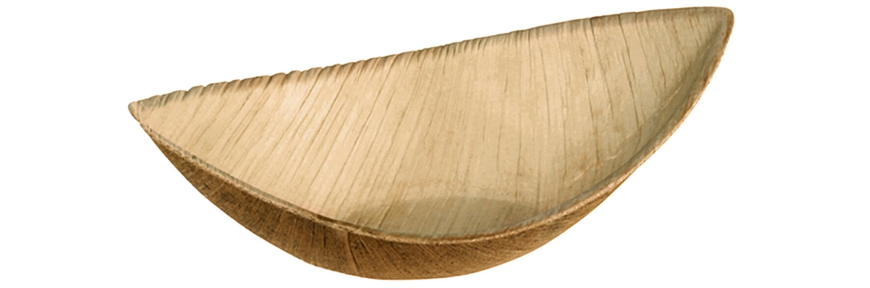 Coupelle à dip feuille de palmier "Bâteau", 115x60x20mm