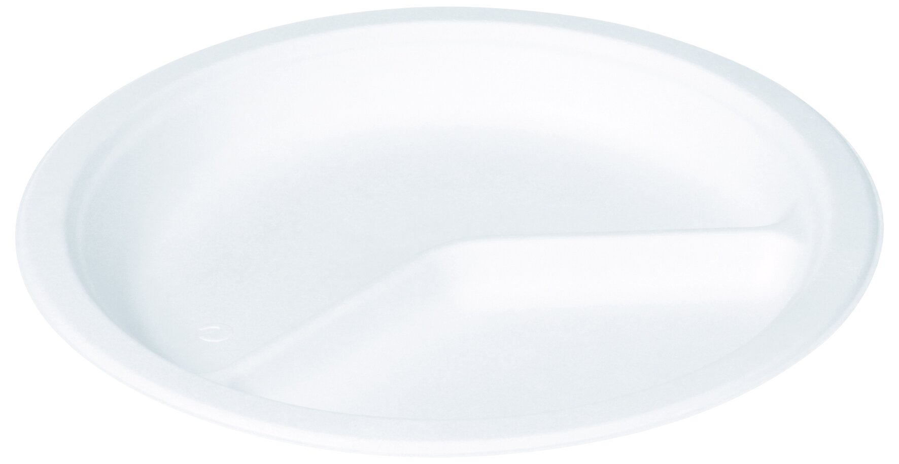 Assiette canne à sucre blanc 2-comp., Ø260x25mm
