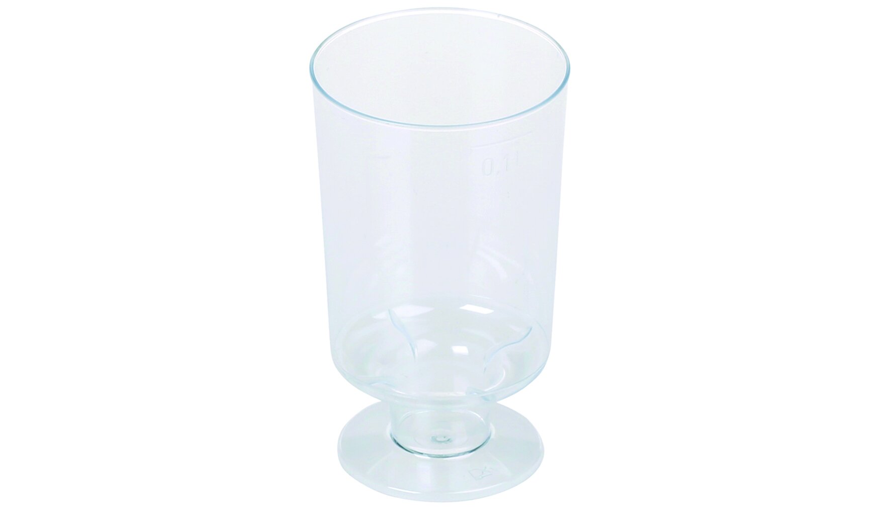 Verre à vin PS 1dl transparent Ø50x85mm, étalonné, SUP