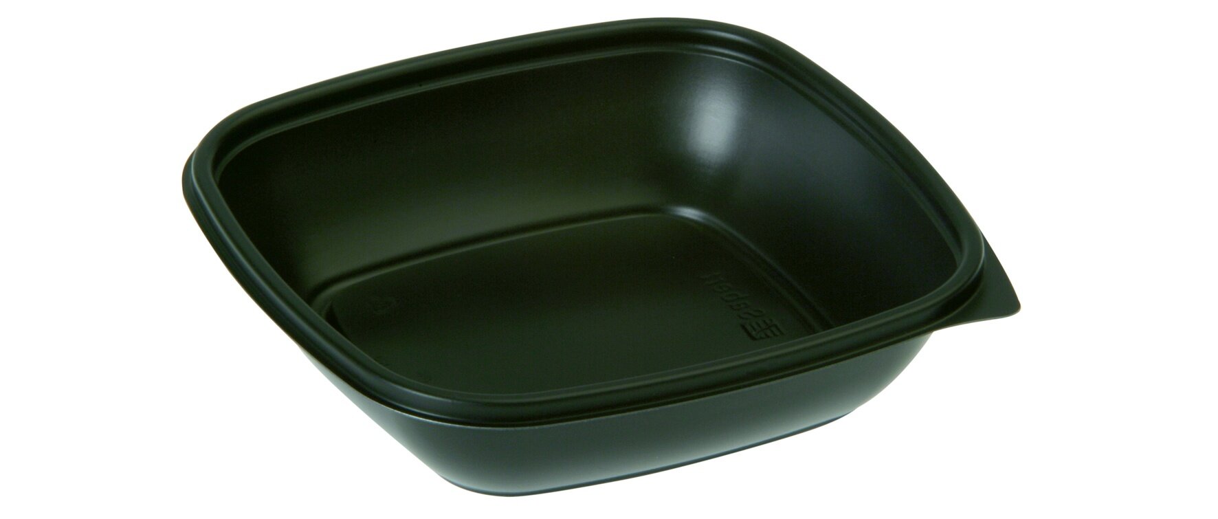 Barquette menu PP 750ml noir 165x165x60mm