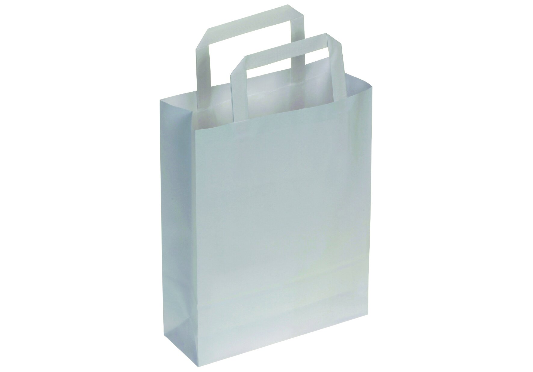 Sac en papier blanc 90g/m², 18x25+7cm