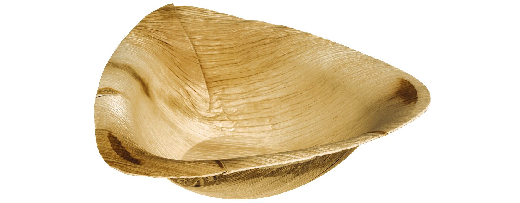 Assiette TRIGON feuille de palmier 600ml, 211x204x66mm