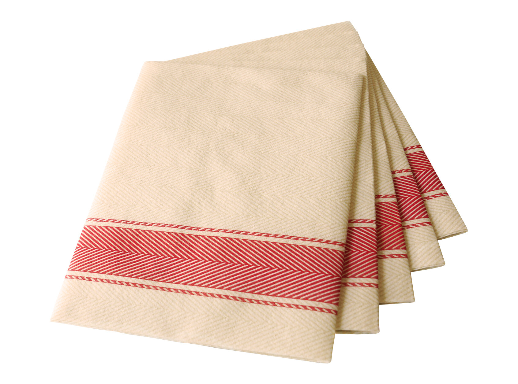 LINCOVER 30 x 40 cm, 1/4 pli Kitchen Line rouge