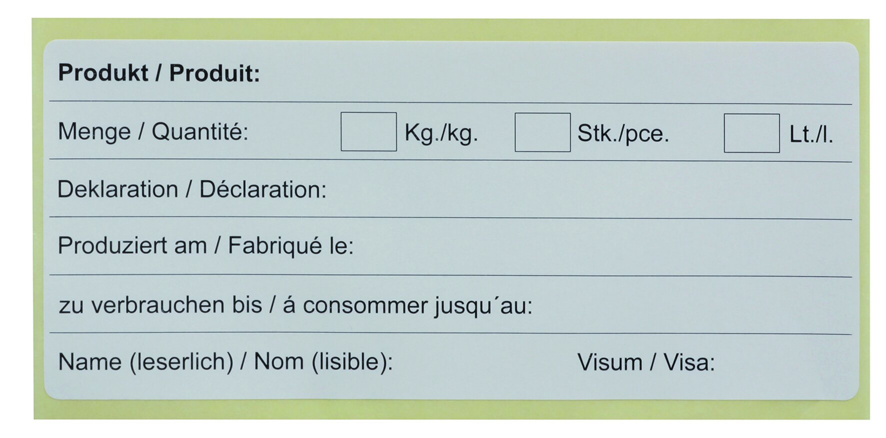 Étiquettes prod. 120 x 53 mm  rouleau de 1000 étiquettes