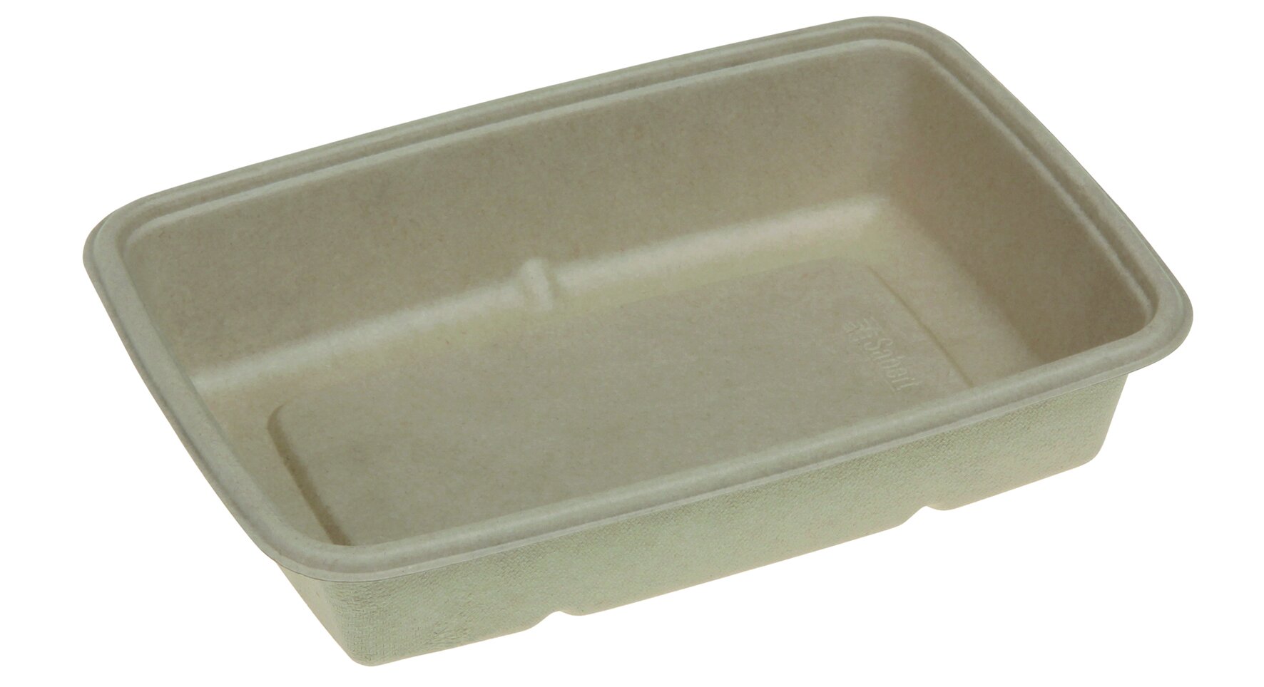 Barquette pulpe de canne 950ml marron, 230x165x50 mm