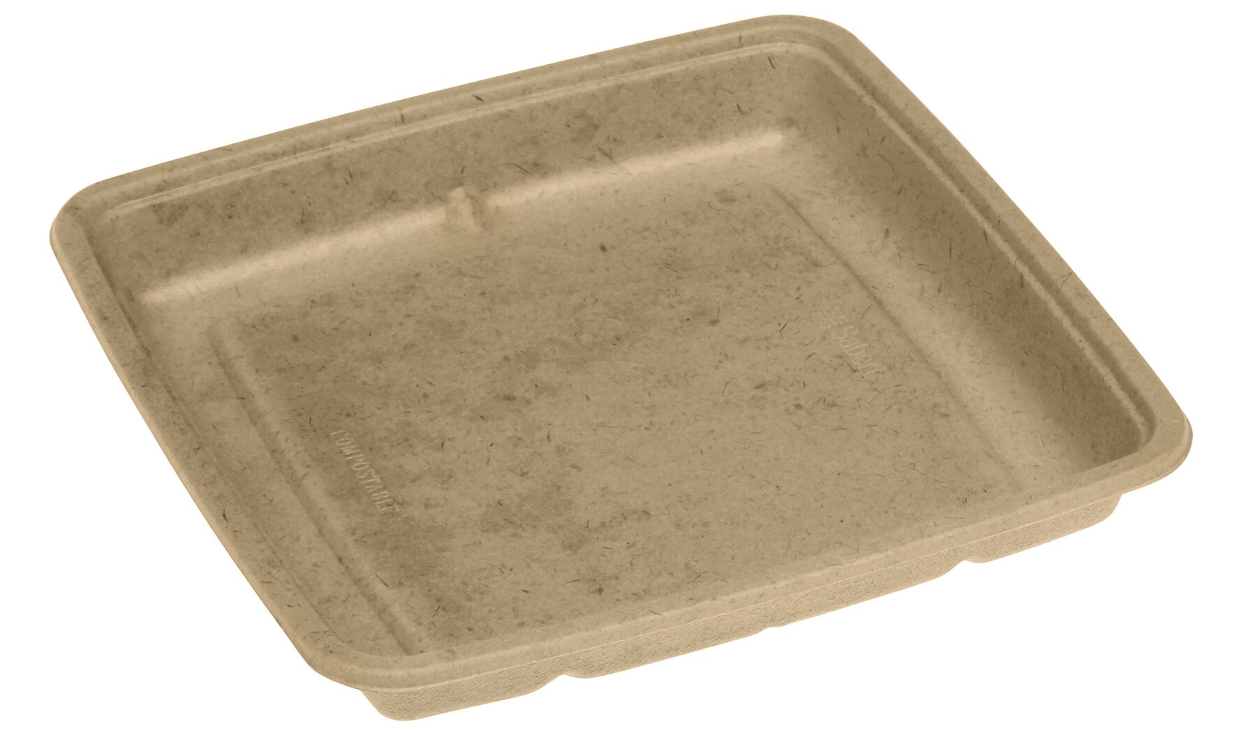 Barq. pulpe de canne, 1400 ml marron, 230x230x45mm
