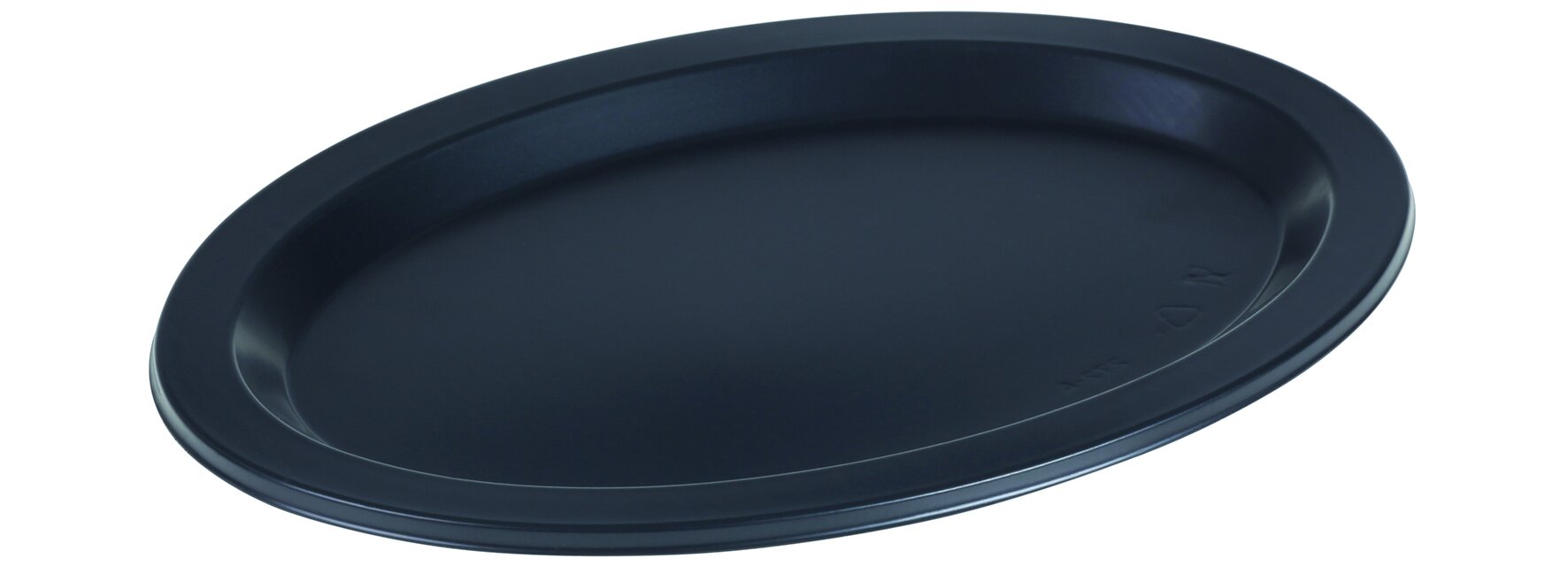 Plateau PET noir oval 160x229x10mm