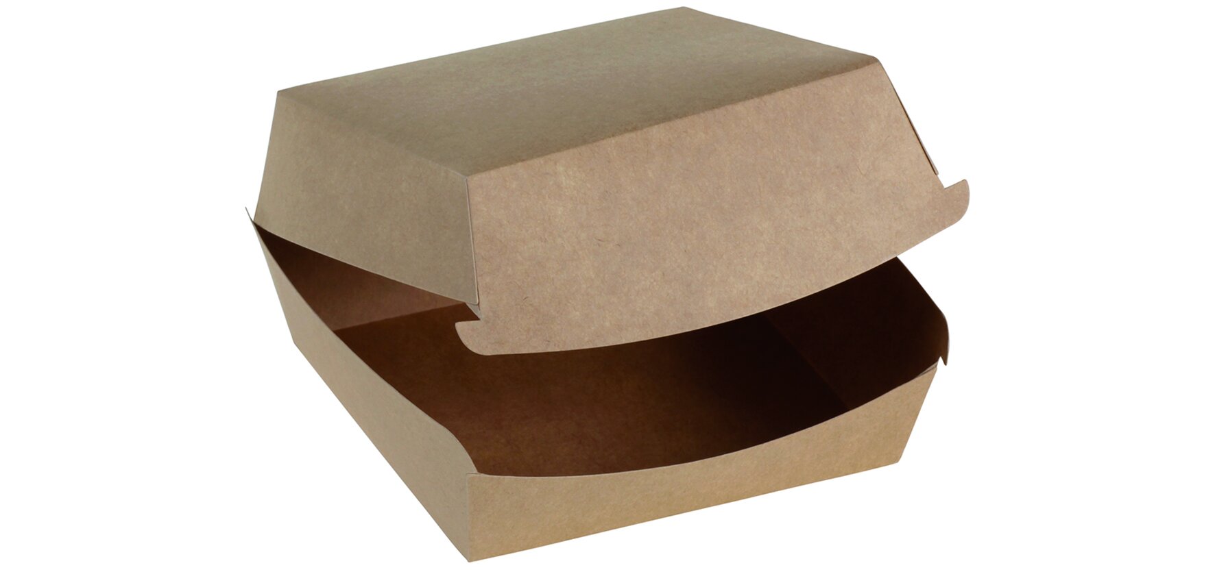 Box en carton pour hamburger naturesse marron, 120x120x70mm