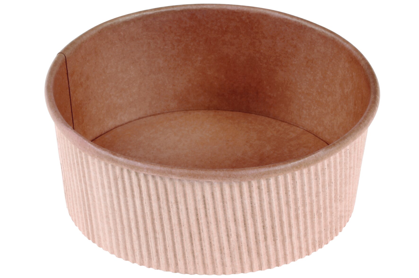 Gobelet carton côtelé 750ml Kraft brun, Ø150x60mm
