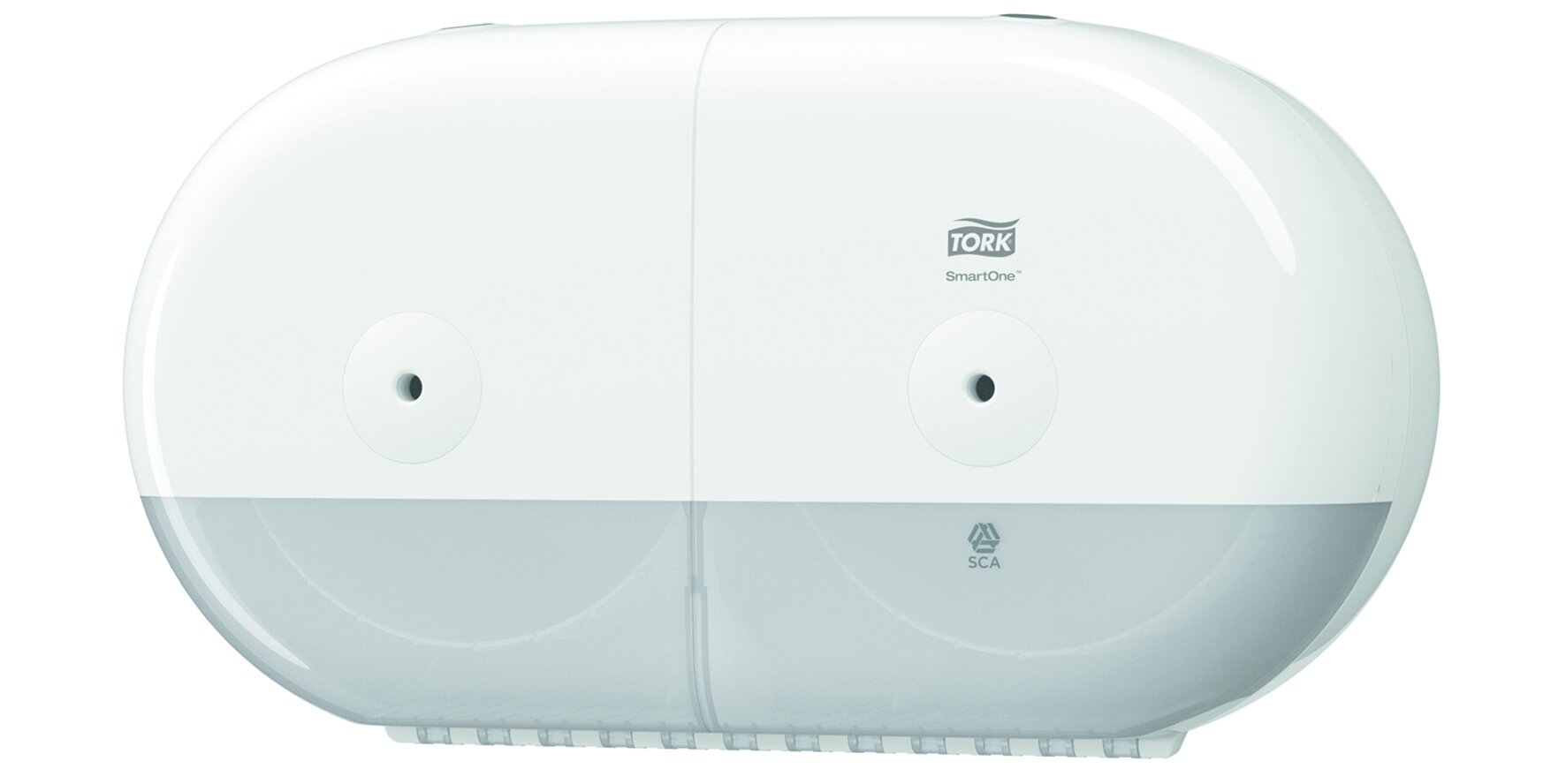 Distributeur Tork SmartOne Mini T9 double, blanc, 221x398x156mm, PE