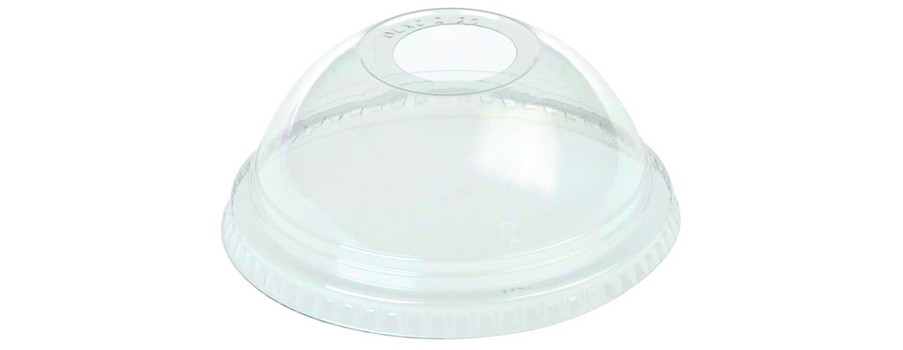 Couvercle dôme PET Ø90mm, avec trou