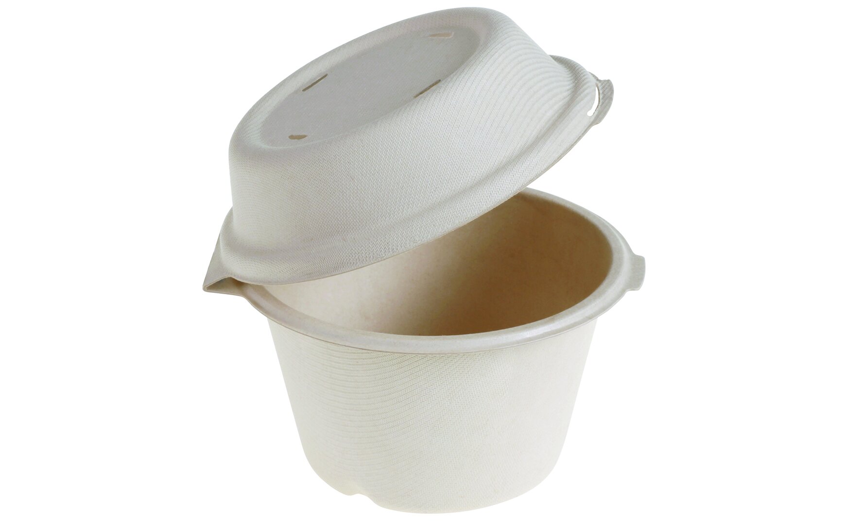 Bol avec couvercle canne à sucre nature 550 ml, Ø130 x 80mm