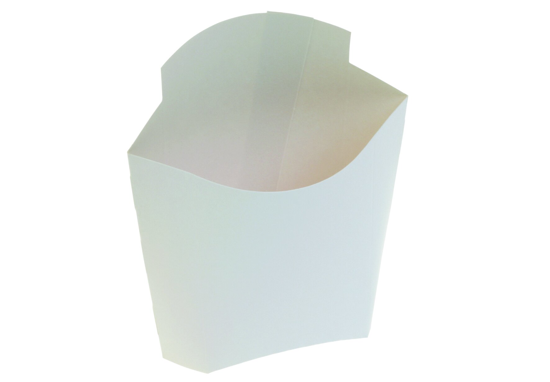 Boîte à frites pliable blanc 52x128x172mm