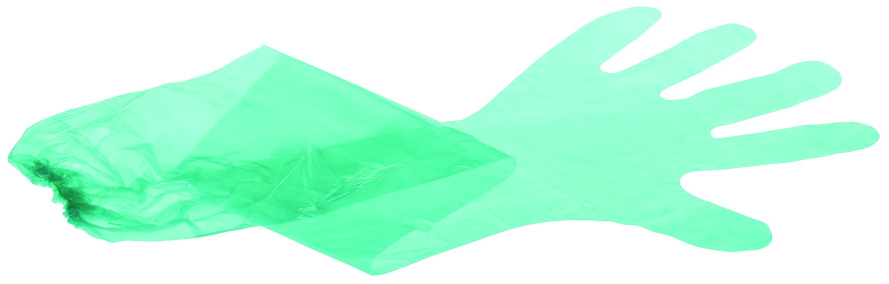 Gants softline 90cm, vert avec bande élastique