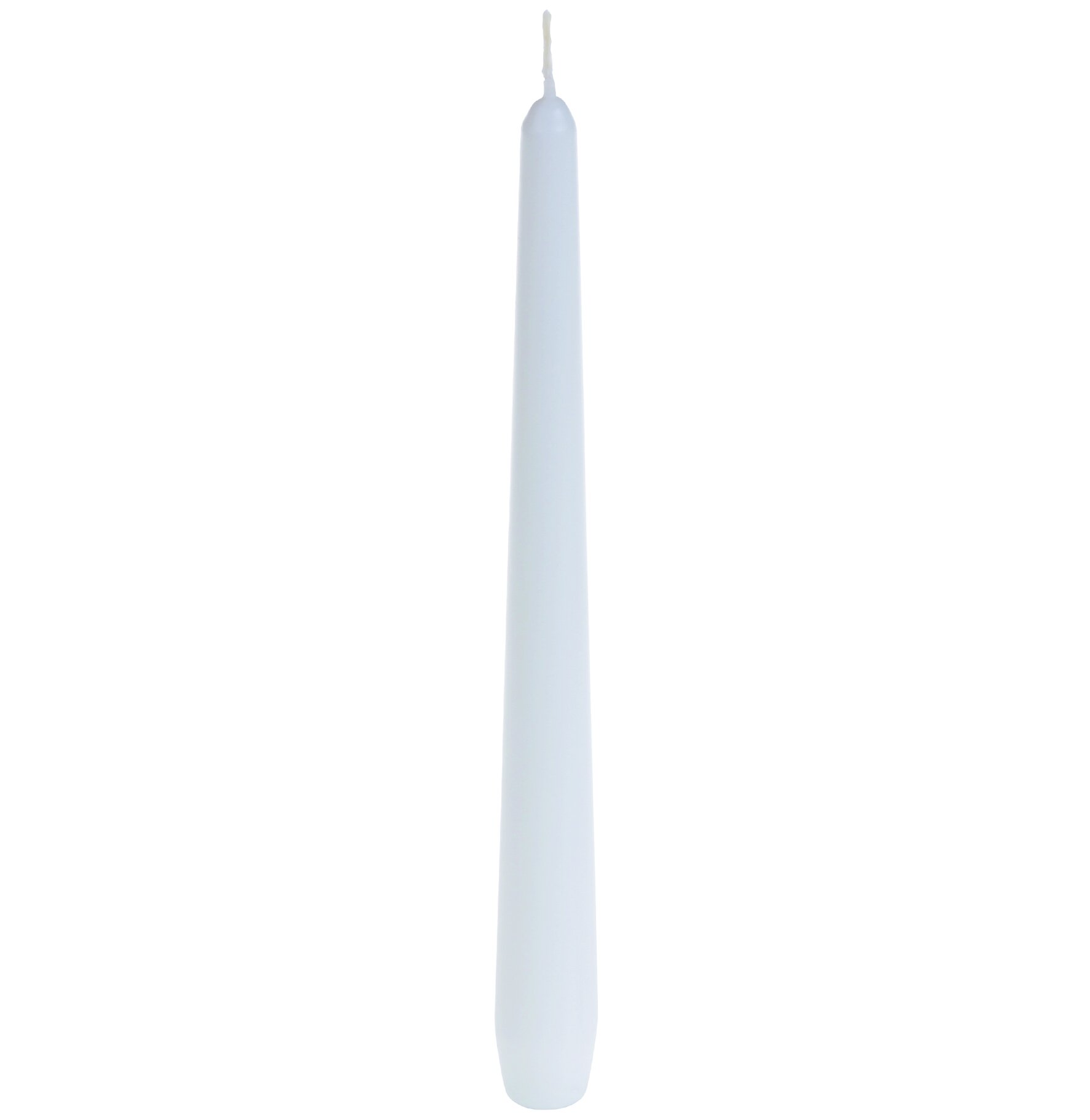 Bougies effilées blanches Ø22x250mm