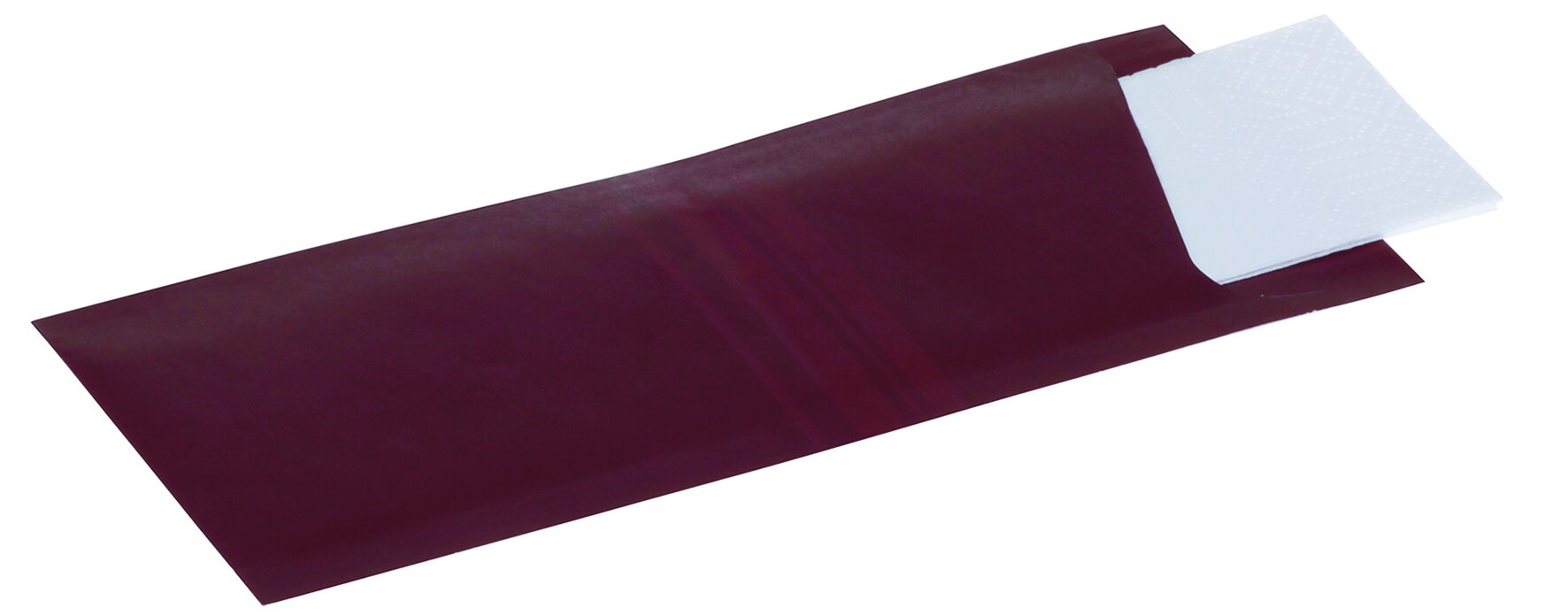 sac à couverts FIT bordeaux 8.5x19cm, avec serviette 2 pl.