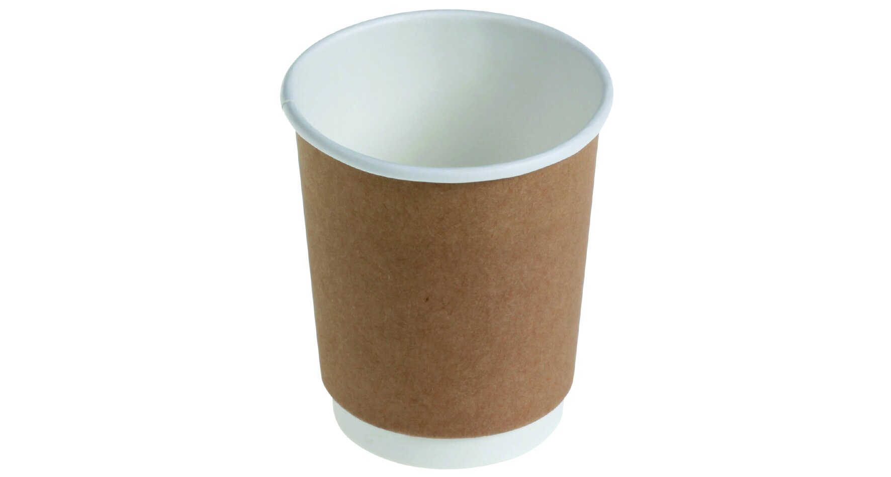 Gobelet Kraft/PLA 2dl, brun double paroi, Ø80mm