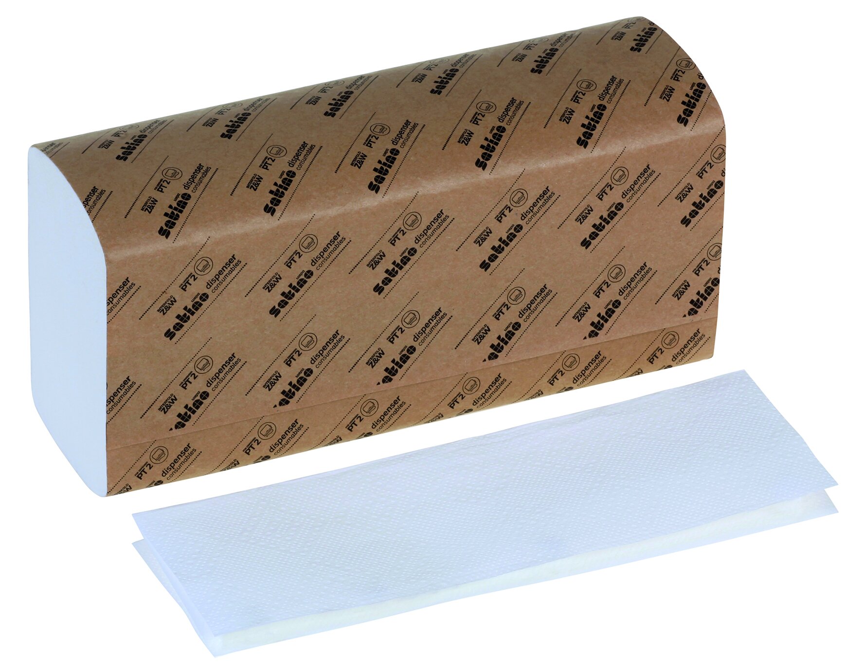 Essuie-mains en papier, pli Z Tissue, 2 plis, 25x150 pieces