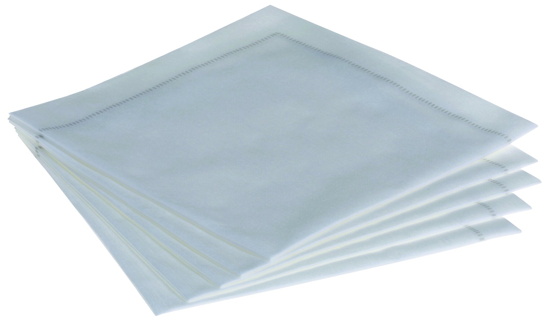 LINCOVER 40x40cm, pli 1/4 blanc/silver grey