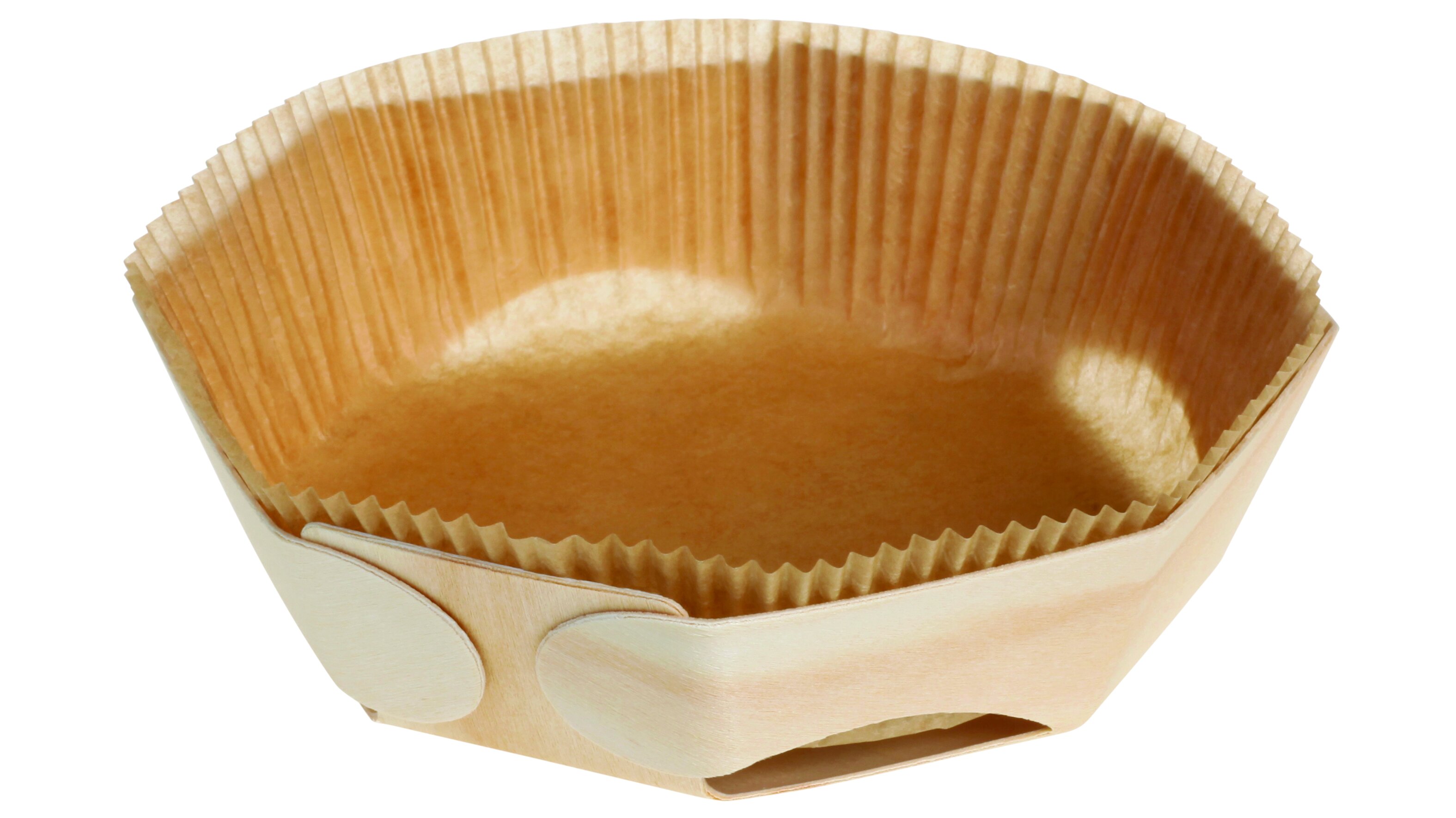 Moule à pâtisserie en bois 1100ml Ø150x55mm, avec papier patisserie