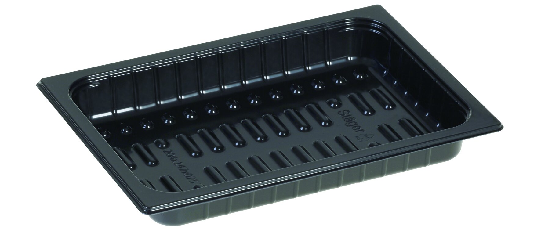 Stäger barquette rPET 550ml noir 147x204x25mm