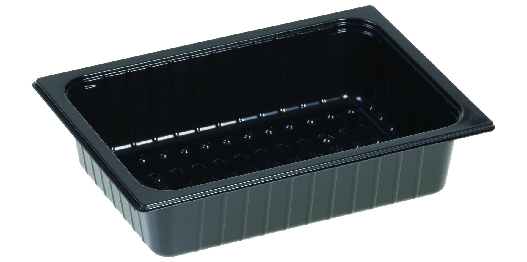 Stäger barquette rPET 900ml noir 147x204x47mm