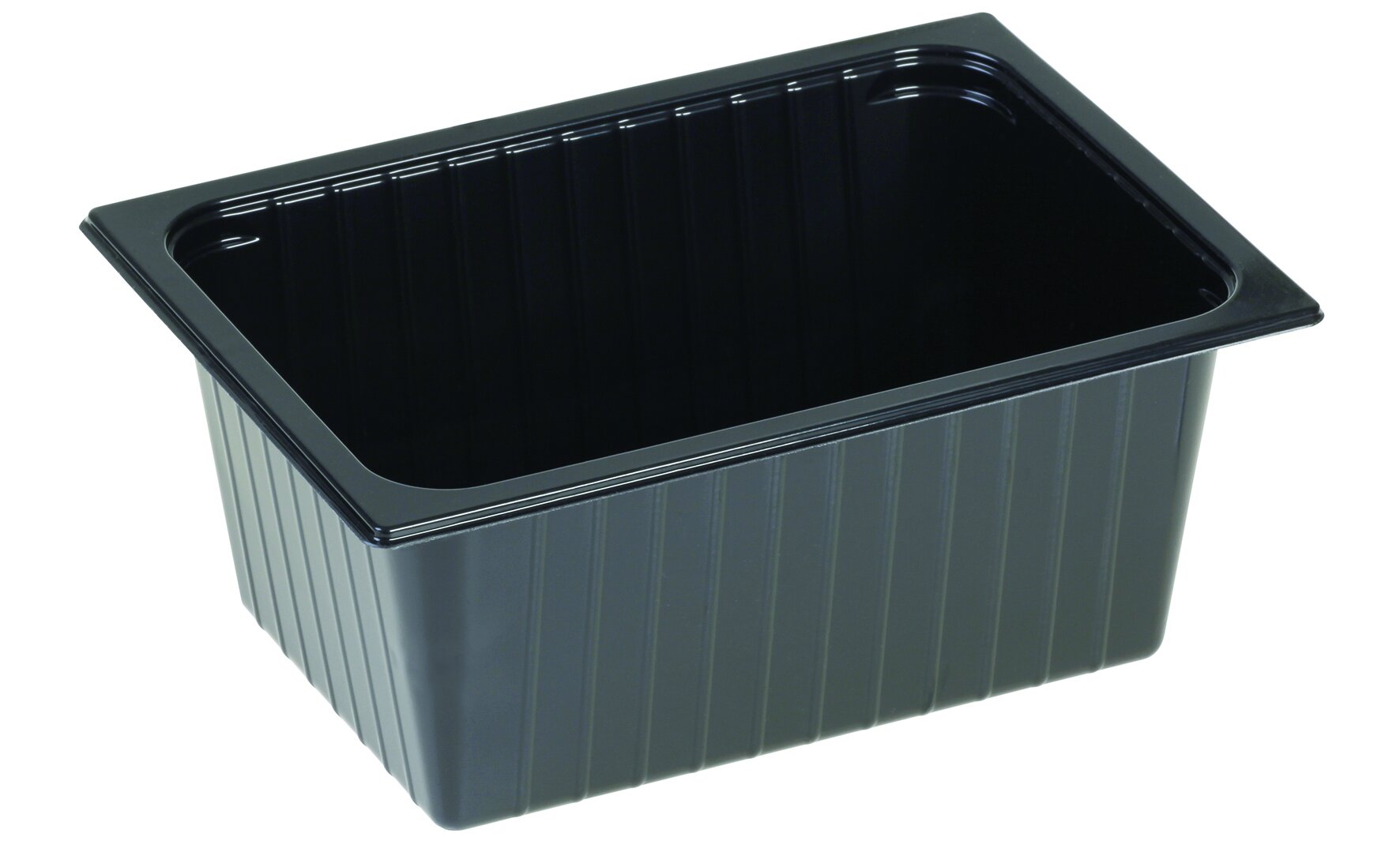 Stäger barquette rPET 1600ml noir 147x204x85mm