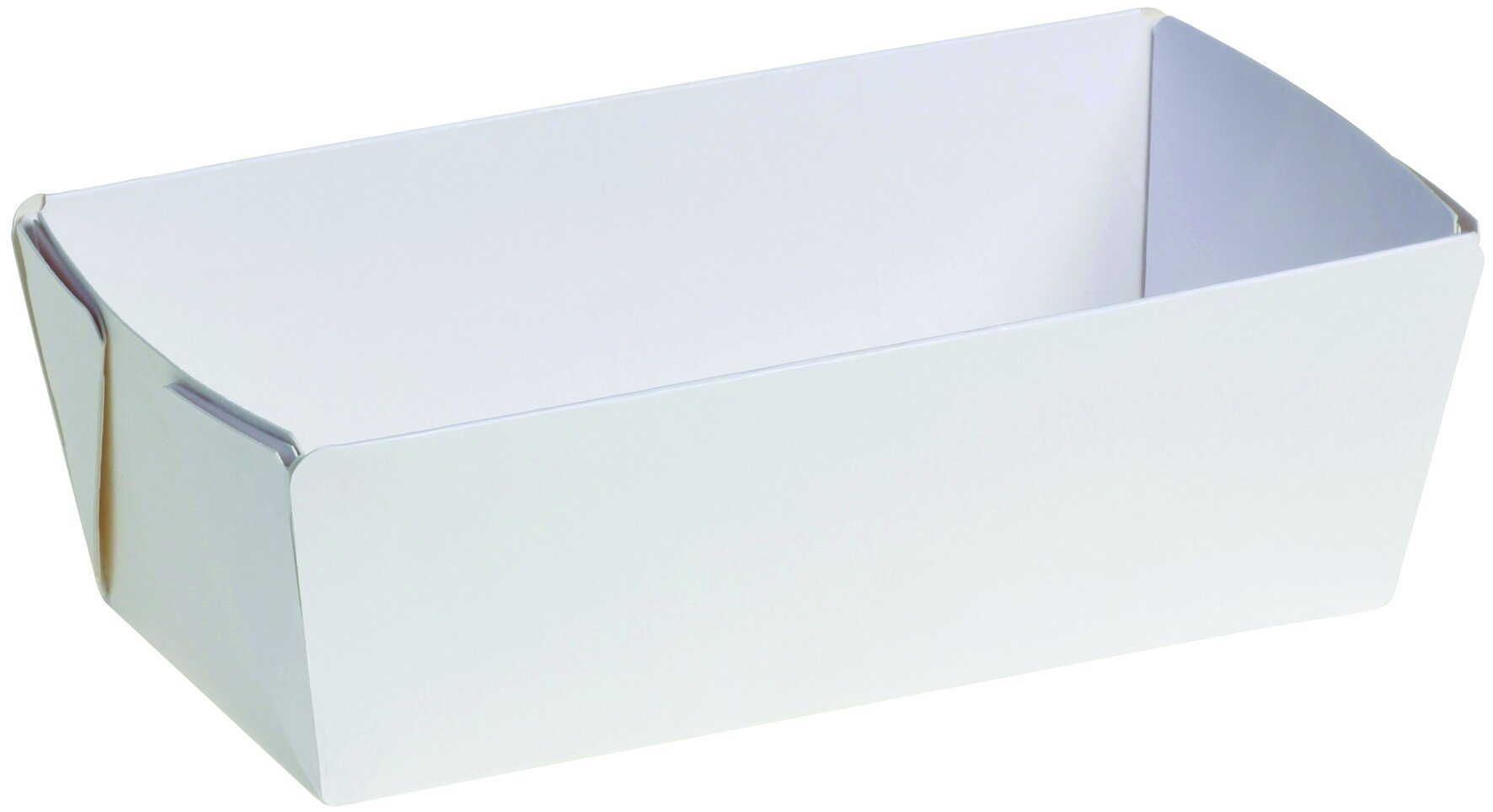 Barquette bac-chaleur 2000g blanc 100x215x78mm