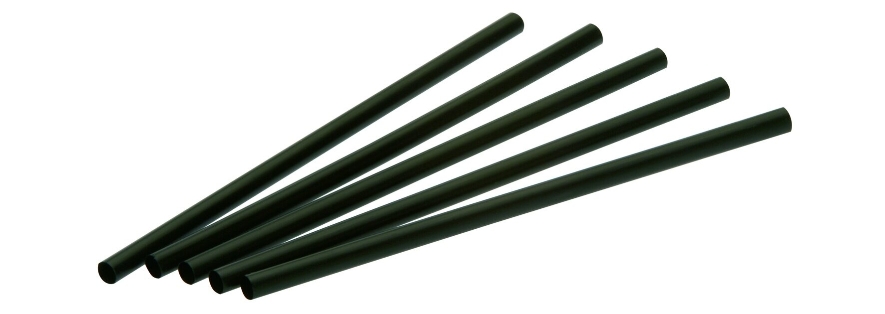 Pailles cocktail PLA, 8x150mm noir, naturesse