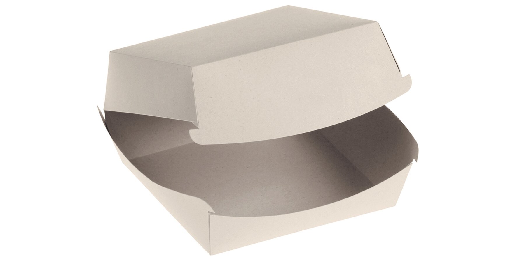 Burger box 15.5x15.5x8.5cm bambou-papier/PLA, naturesse