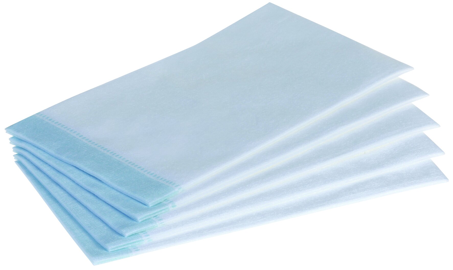 LINCOVER 33 x 40 cm, 1/6 pli Lunch white/blue