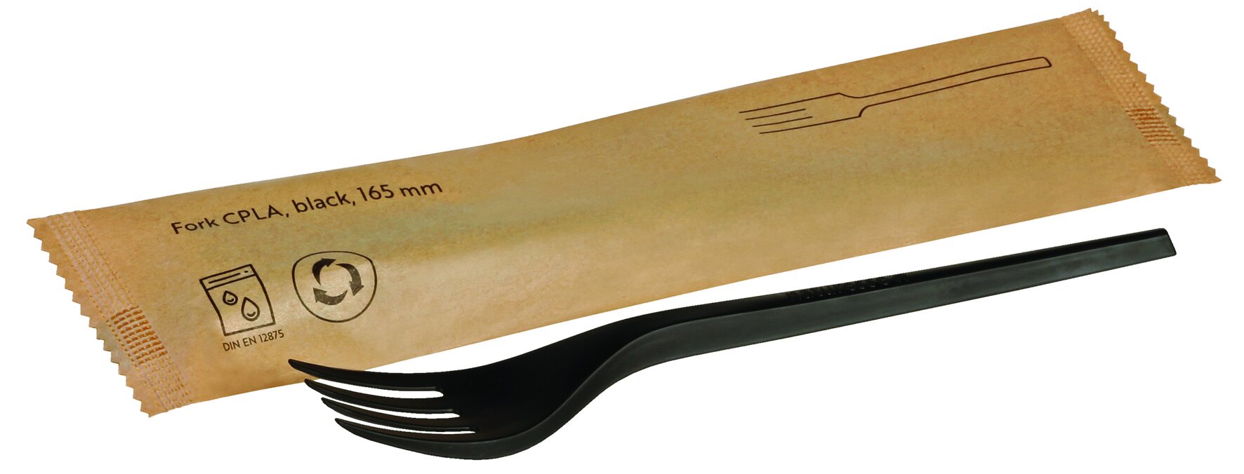 Fourchette smart CPLA, noir emballé individuellement, naturesse