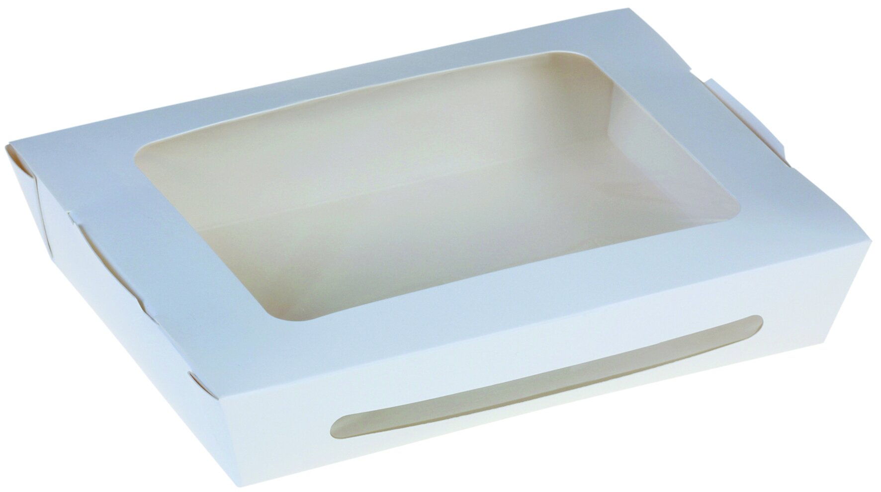 2-fenêtre Lunch box 21x16x4cm blanc Papier/PE