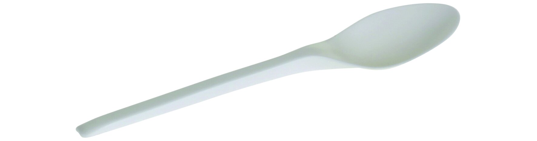 Cuillère à café CPLA blanc, eco-line, 123mm