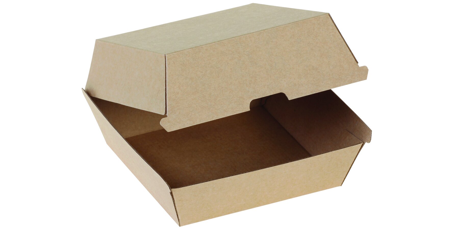 Hamburger-Box Kraft brun 125x125x80mm