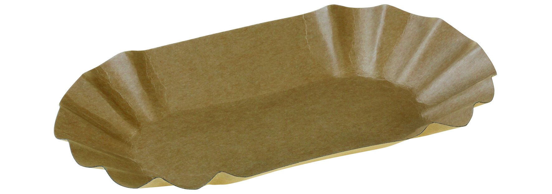 Tray en kraft, brun, naturesse, 125x205x35 mm