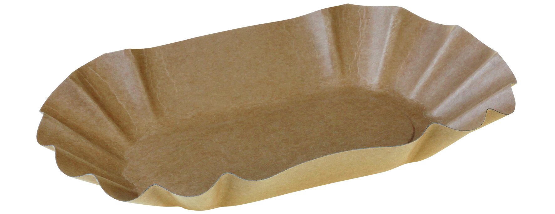 Tray en kraft, brun, naturesse, 140x220x37 mm