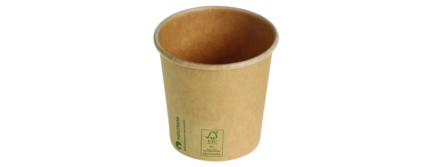 Gobelet kraft/PLA 1dl, brun Ø60mm