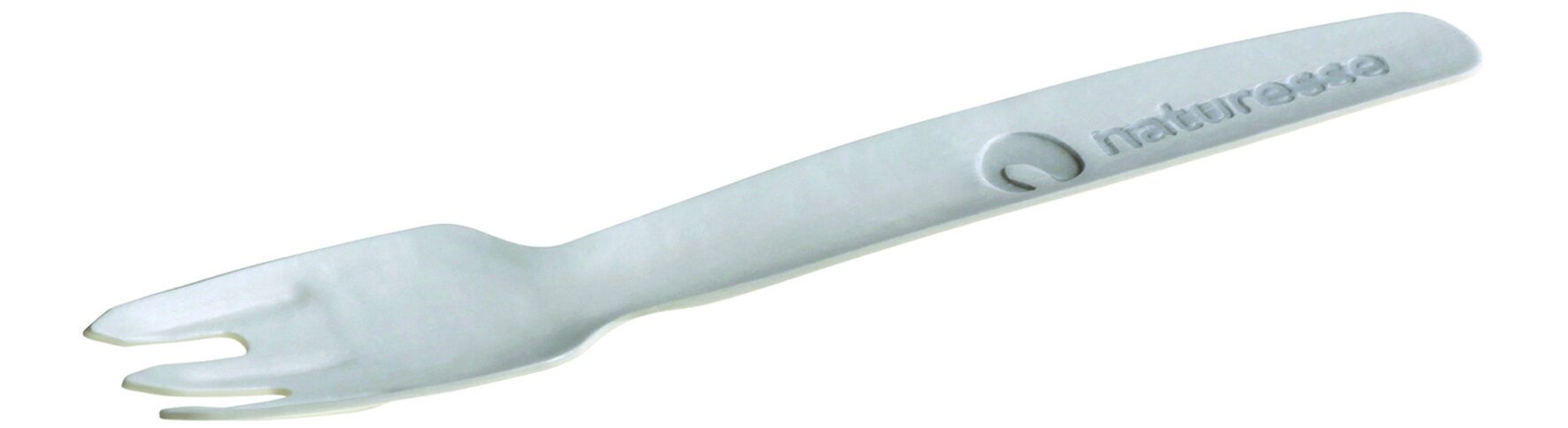 Fourchette papier 165mm blanc, estampillage naturesse