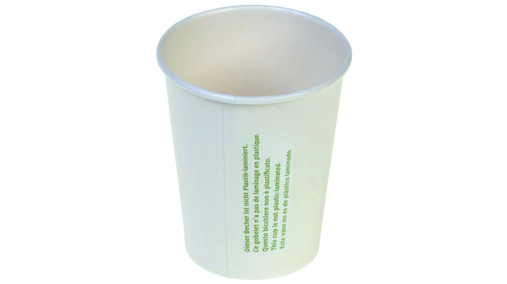 Gobelet carton 1dl sans revêtement Ø60mm, blanc