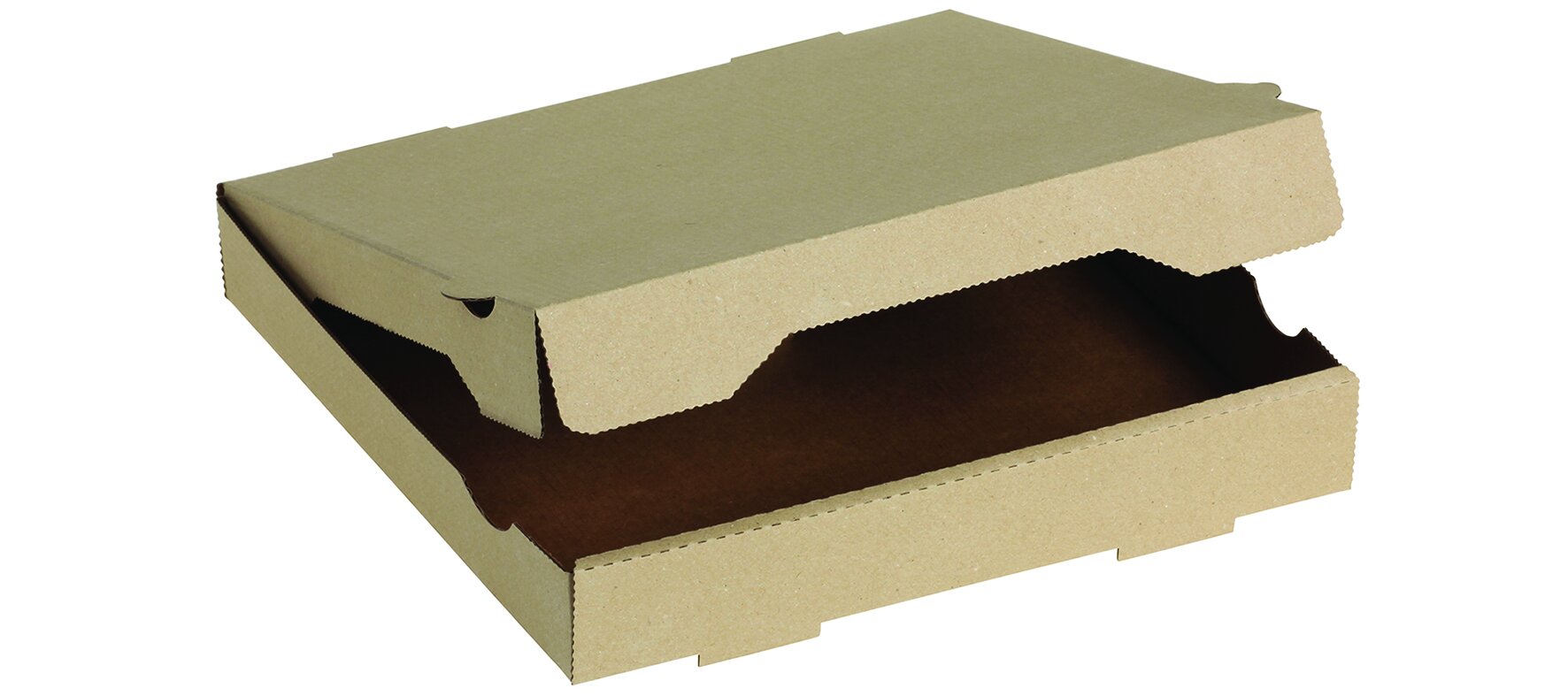 Pizza carton kraft brun 26x26x4.2cm